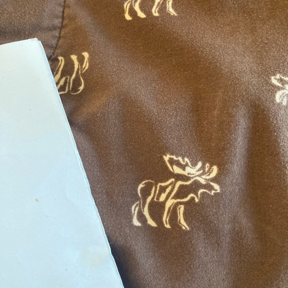 Men Boxers First brown white moose pajama lounge pants size L - Picture 8 of 8